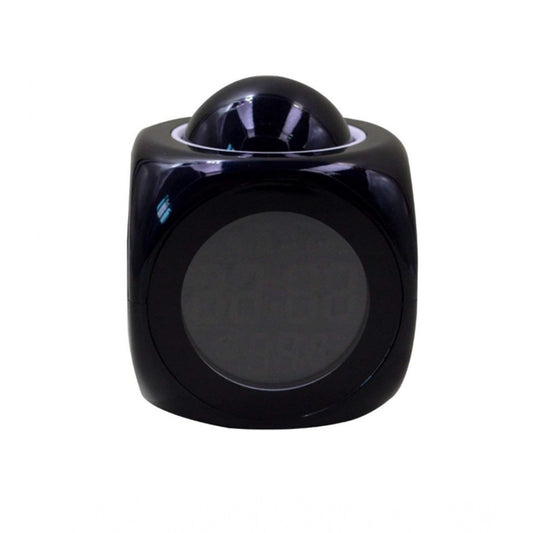 Tabletop Time Display with Voice Projection And Wake-Up Alarm Clock (Black)