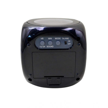 Tabletop Time Display with Voice Projection And Wake-Up Alarm Clock (Black)