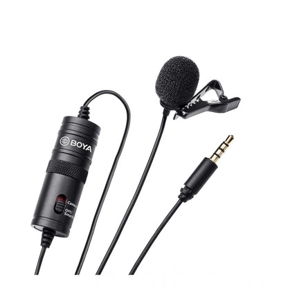 BOYA BY-M1 Lavalier Condenser Microphone with 20ft Audio Cable