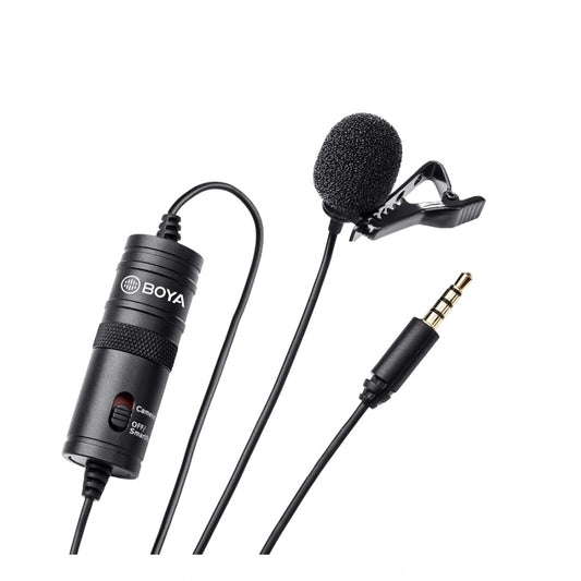 BOYA BY-M1 Lavalier Condenser Microphone with 20ft Audio Cable