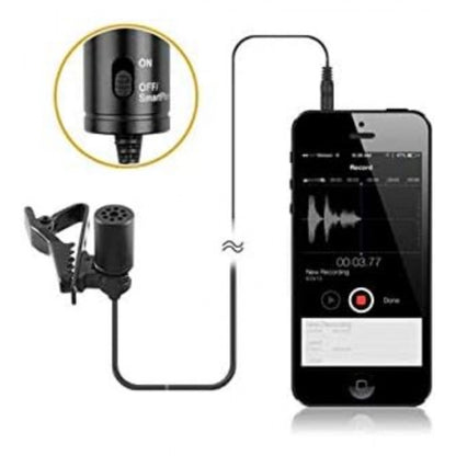 BOYA BY-M1 Lavalier Condenser Microphone with 20ft Audio Cable